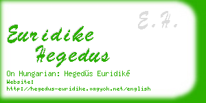 euridike hegedus business card
